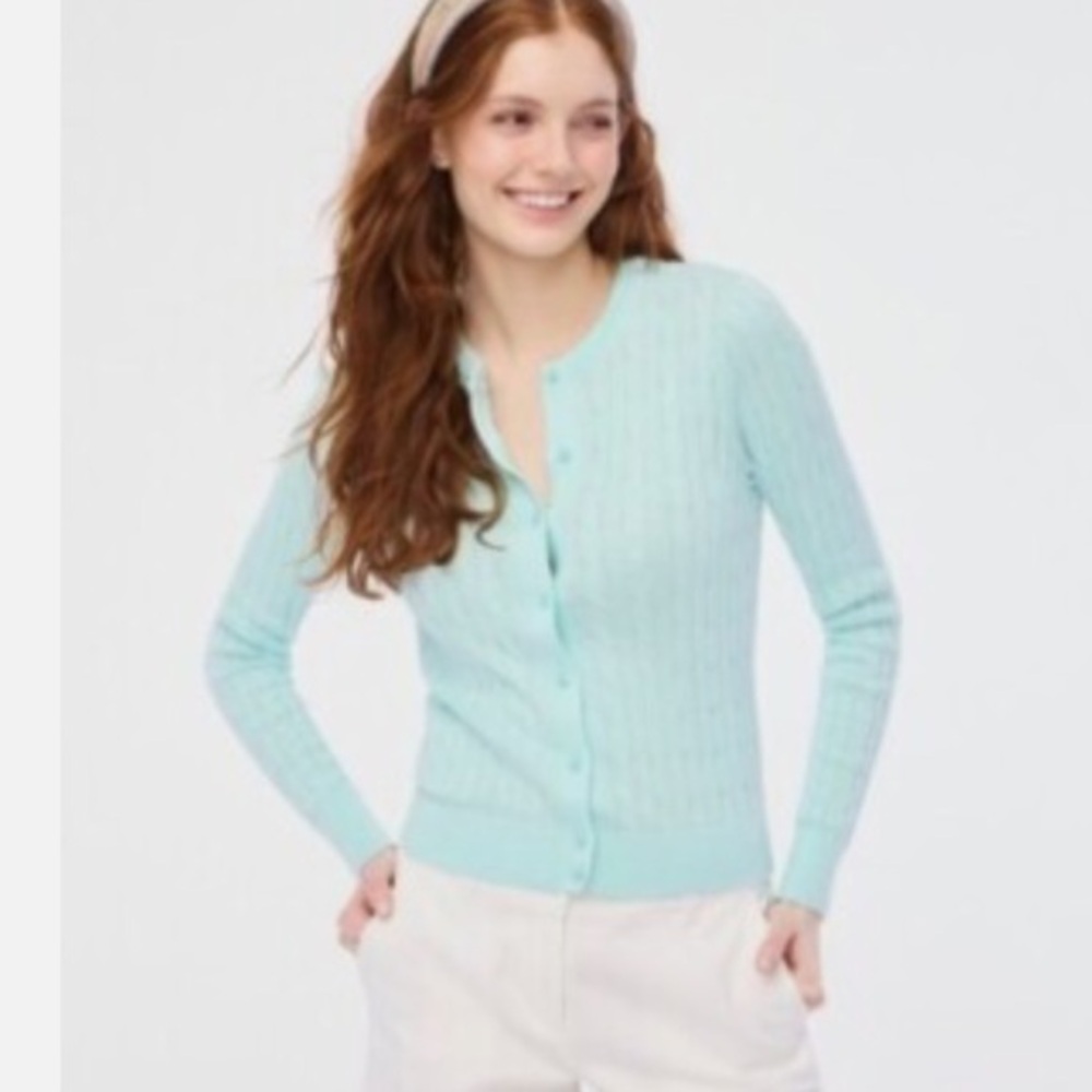 J.Crew Cable Knit Cardigan NWT Sz L